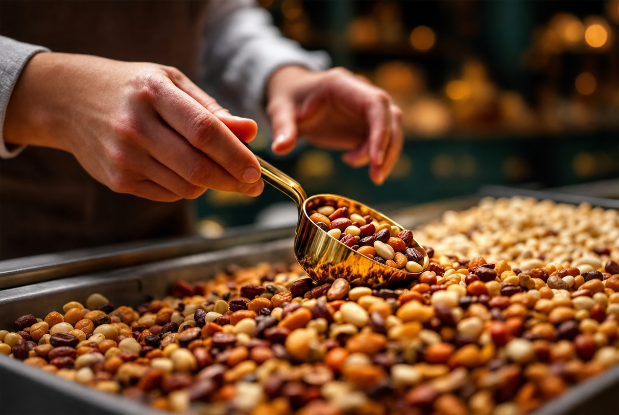 Selected ingredients entering the CrazyNuts process